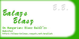 balazs blasz business card